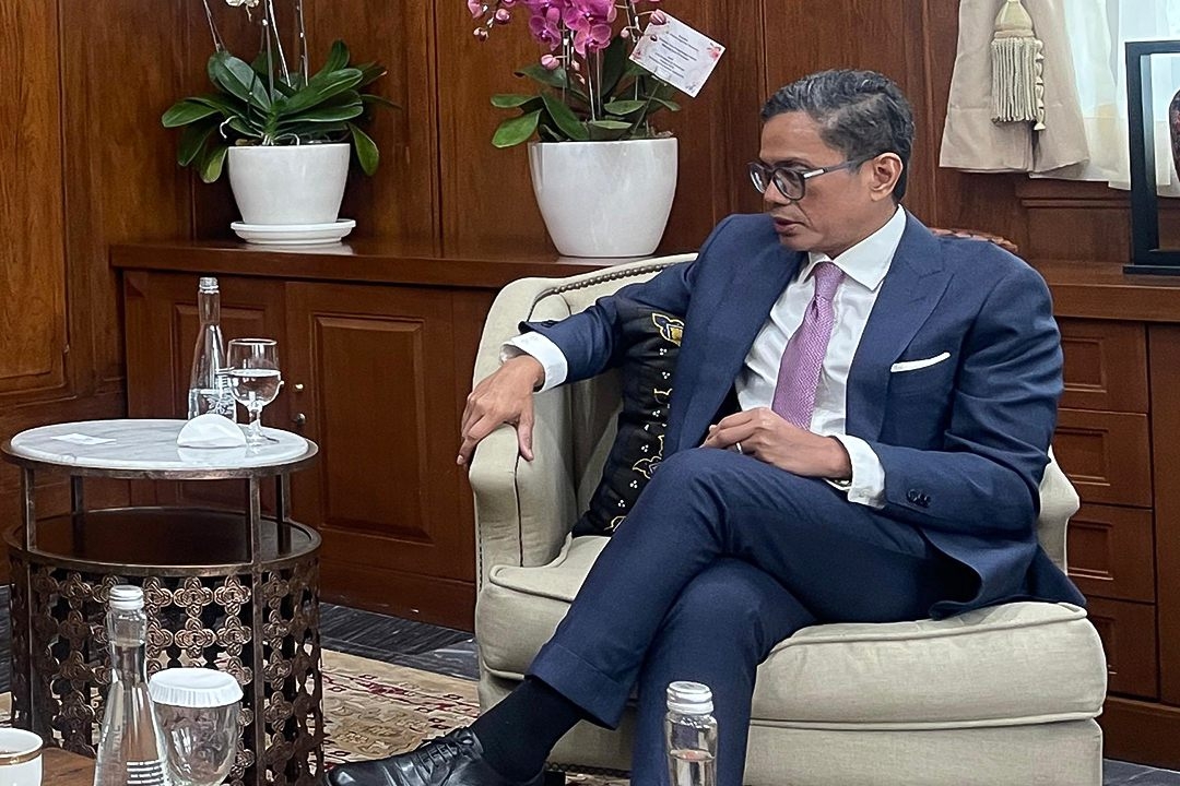 Indonesian Vice Foreign Minister Pahala Nugraha Mansury speaks with Caixin at the Indonesian Foreign Ministry on Aug. 22. Photo: Caixin